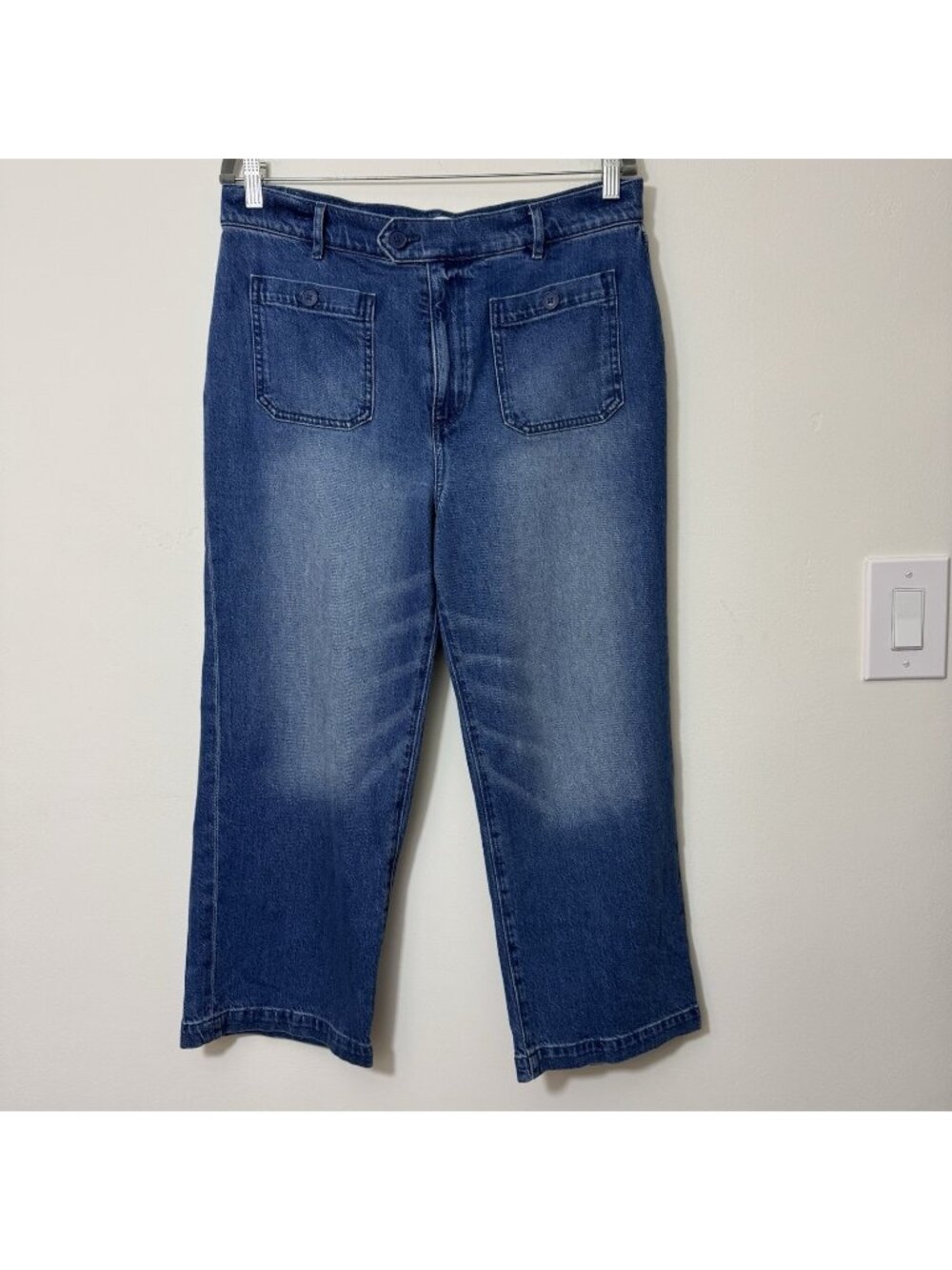 Loft The Palmer Wide Leg Crop Jeans Women's Size 31/12 High Rise